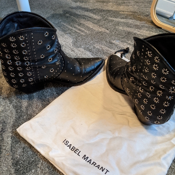 Isabel Marant DOMYA studded leather ankle boot - Picture 4 of 11